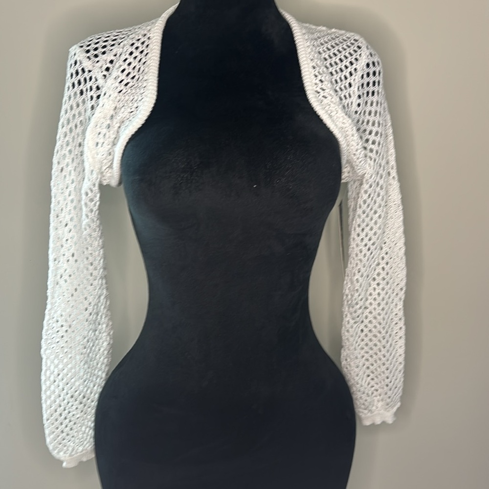 White Open-Knit Sweater by Charlotte Russe